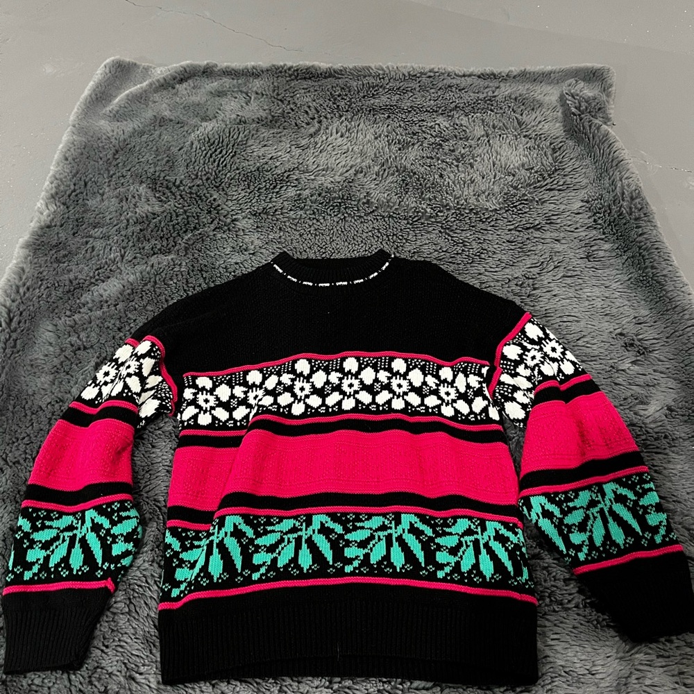 Vintage Black and pink Women's Sweater